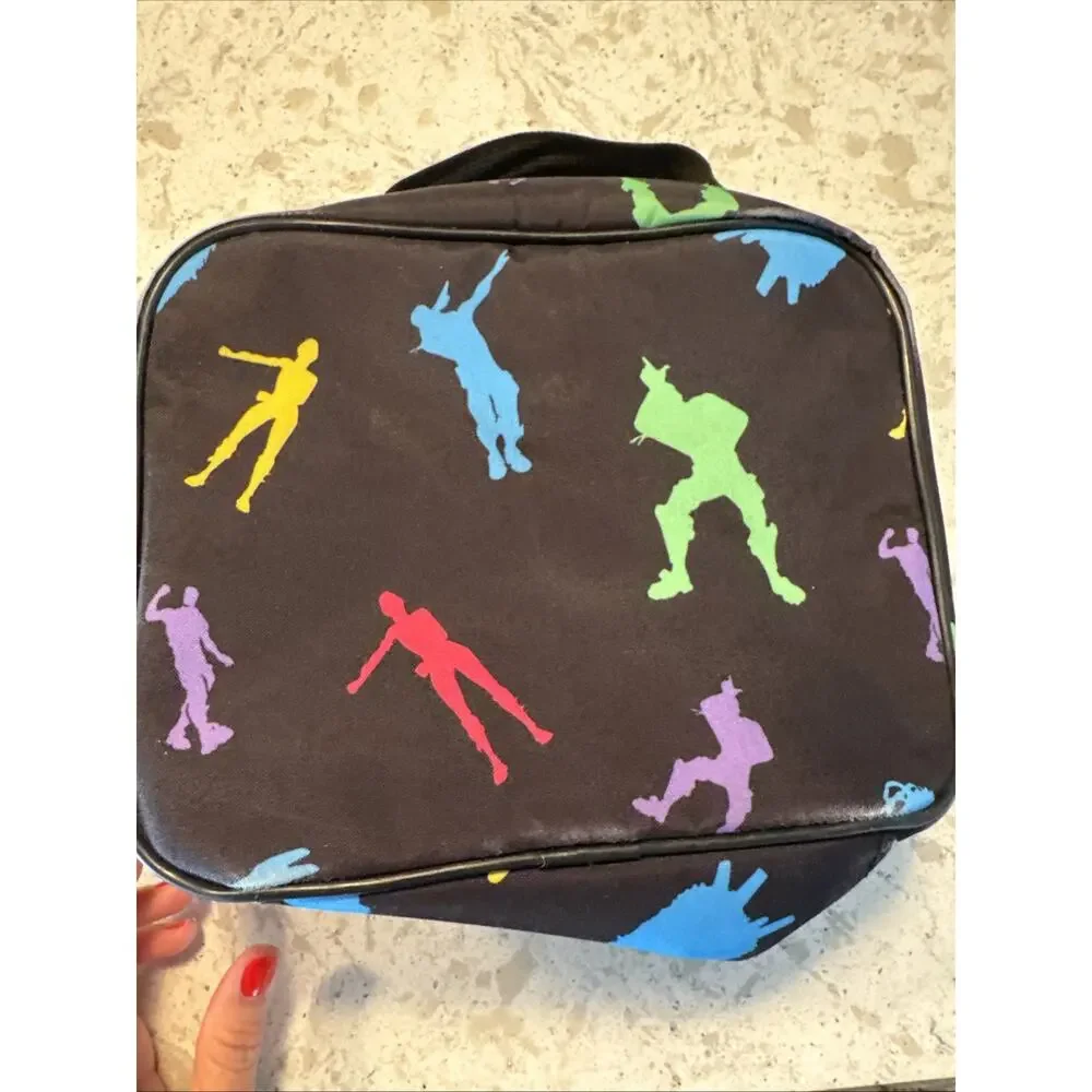 Fortnite Lunch Box. Dance. Insulated. Zip Around. Colorful. Black